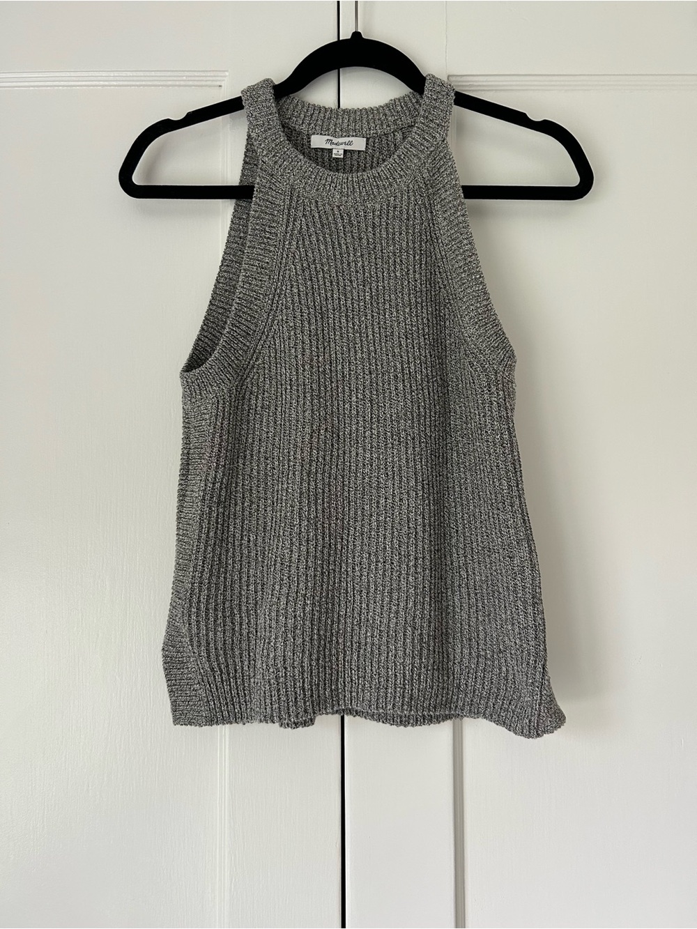 Madewell Gray Ribbed Knit Tank Top